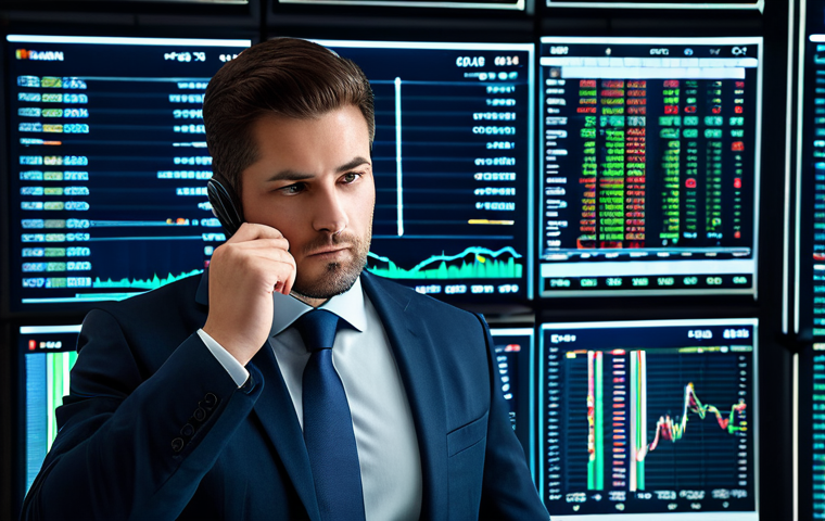 A professional financial manager, fully clothed in a modest business suit, focused intently while standing in a sleek, modern financial office. Large, glowing data visualization screens behind them display complex financial charts and real-time currency exchange rates. The setting emphasizes the data-driven transformation of decision-making. High-resolution, professional photography, perfect anatomy, correct proportions, natural pose, well-formed hands, proper finger count, natural body proportions, safe for work, appropriate content, fully clothed, professional.
