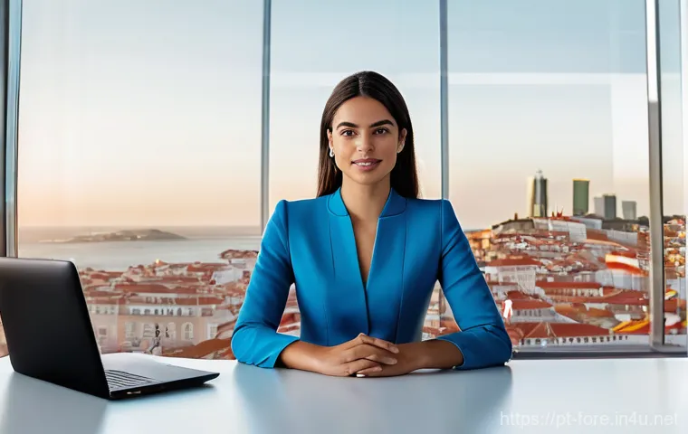 외환관리사와 데이터 기반 업무 개선 - **Prompt:** A dynamic, intelligent portrait of a young Portuguese female entrepreneur, in her late 2...