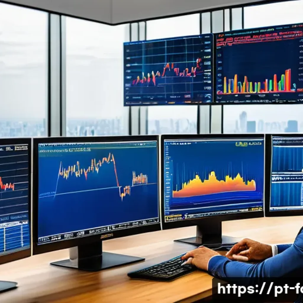 외환관리사와 직무 만족도 상승 비결 - A professional Brazilian currency exchange manager in a modern office setting, analyzing real-time f...