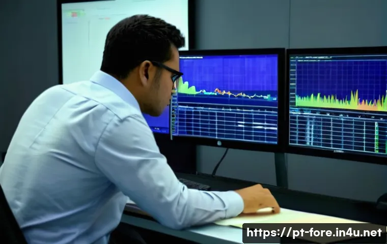 외환관리사와 환율 데이터 분석 사례 - A corporate financial manager in a modern São Paulo office, analyzing multiple screens displaying re...